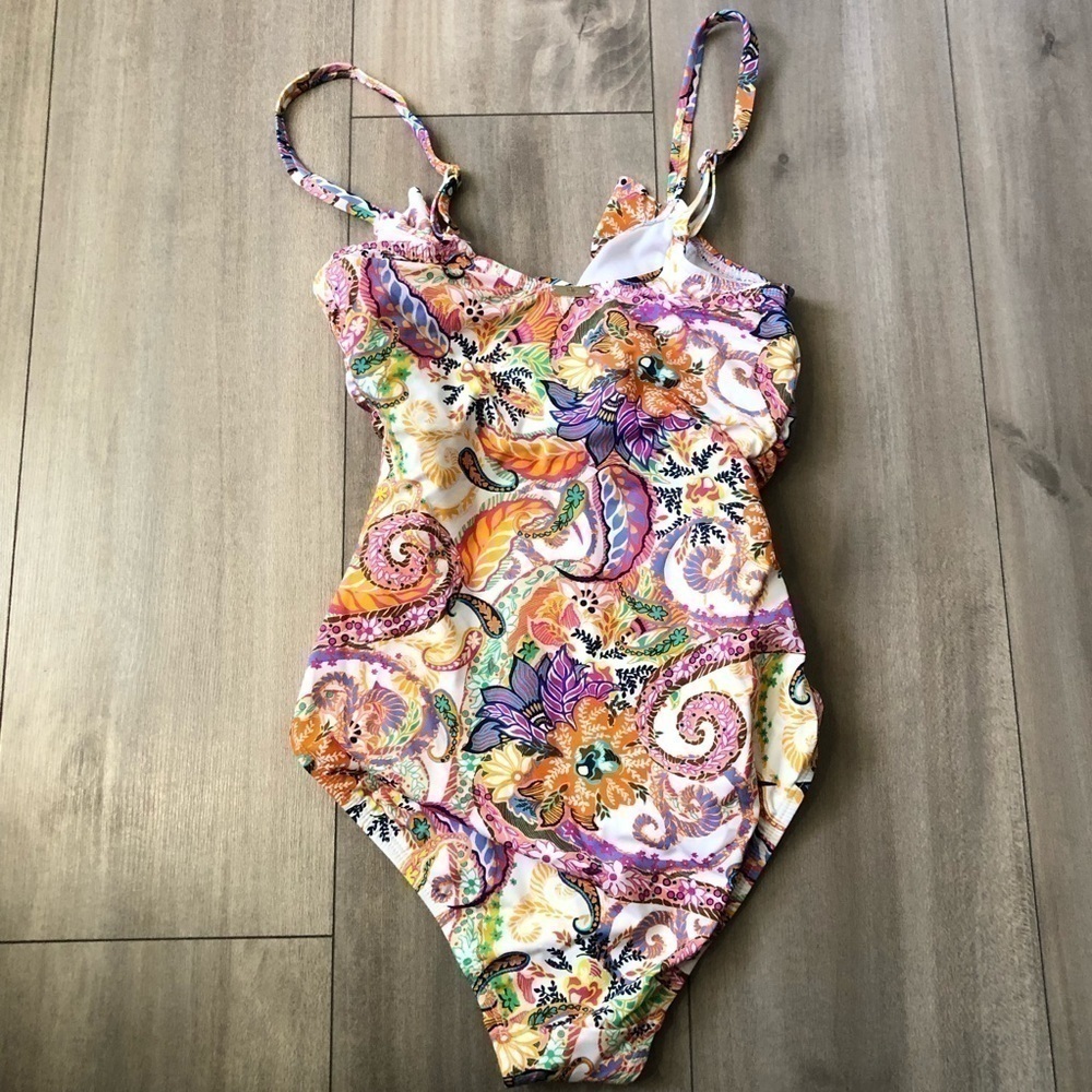 Lauren Ralph Lauren Paisley One Piece Underwire Swimsuit 4 - Picture 2 of 12